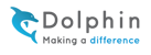 Dolphin logo with tagline: making a difference Dolphin logo with tagline: making a difference