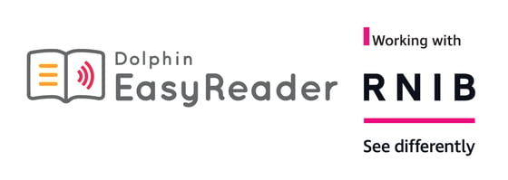 EasyReader Premium logo together with the RNIB Bookshare logo