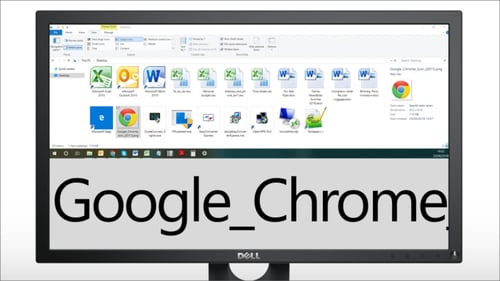 Image shows SuperNova displaying large MS icons and Google Chrome