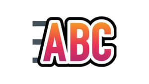 Line View Logo: A graphic of the letters ABC with three lines behind it