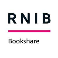RNIB Bookshare logo: the words RNIB bookshare are in black, with a pink line separating them
